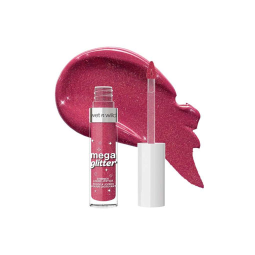 Picture of WETNWILD MEGAGLITTER SHIMMER LIPSTICK - PINK FUTURE